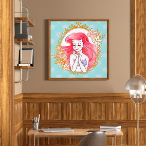 Huancan - Princess Ariel - 40*40CM 11CT 3 Stamped Cross Stitch