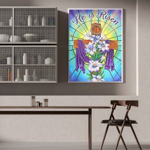 He'S Resurrected 40*50CM(Canvas) Full Round Drill Diamond Painting