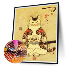 Load image into Gallery viewer, Samurai Cat 40*50CM(Canvas) Full Round Drill Diamond Painting
