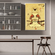 Load image into Gallery viewer, Samurai Cat 40*50CM(Canvas) Full Round Drill Diamond Painting
