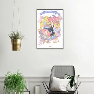 Huancan - Ocean Girl - 40*60CM 11CT 3 Stamped Cross Stitch