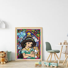 Load image into Gallery viewer, Huancan - Window Paper-Cut Style - Princess Jasmine - 45*61CM 11CT 3 Stamped Cross Stitch
