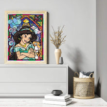 Load image into Gallery viewer, Huancan - Window Paper-Cut Style - Princess Jasmine - 45*61CM 11CT 3 Stamped Cross Stitch
