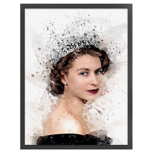 Yishu - Queen Of England - 40*56CM 11CT 3 Stamped Cross Stitch