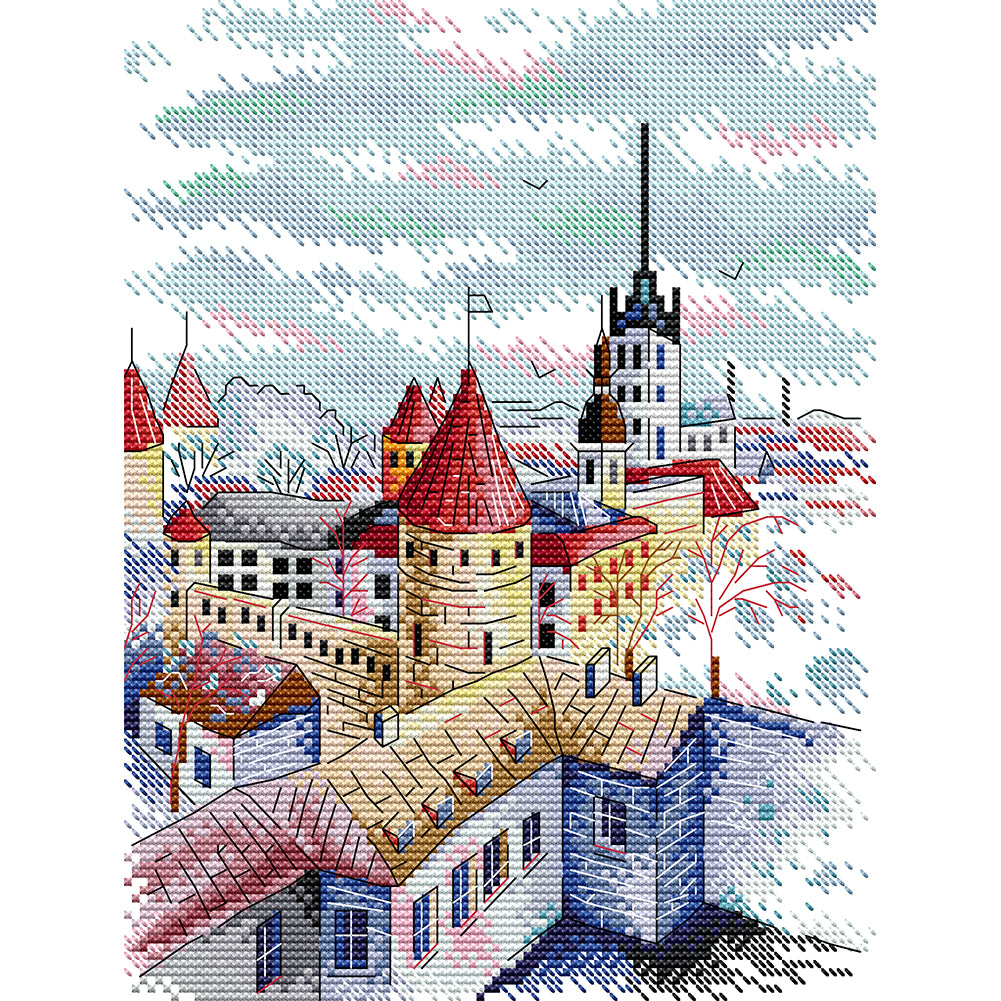 Joy Sunday - Tallinn Towers - 22*29CM 14CT 2 Counted Cross Stitch