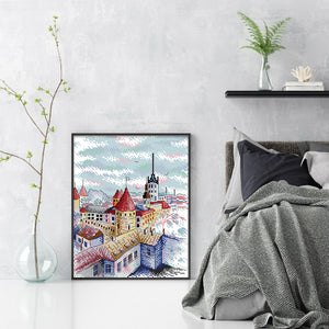Joy Sunday - Tallinn Towers - 22*29CM 14CT 2 Counted Cross Stitch