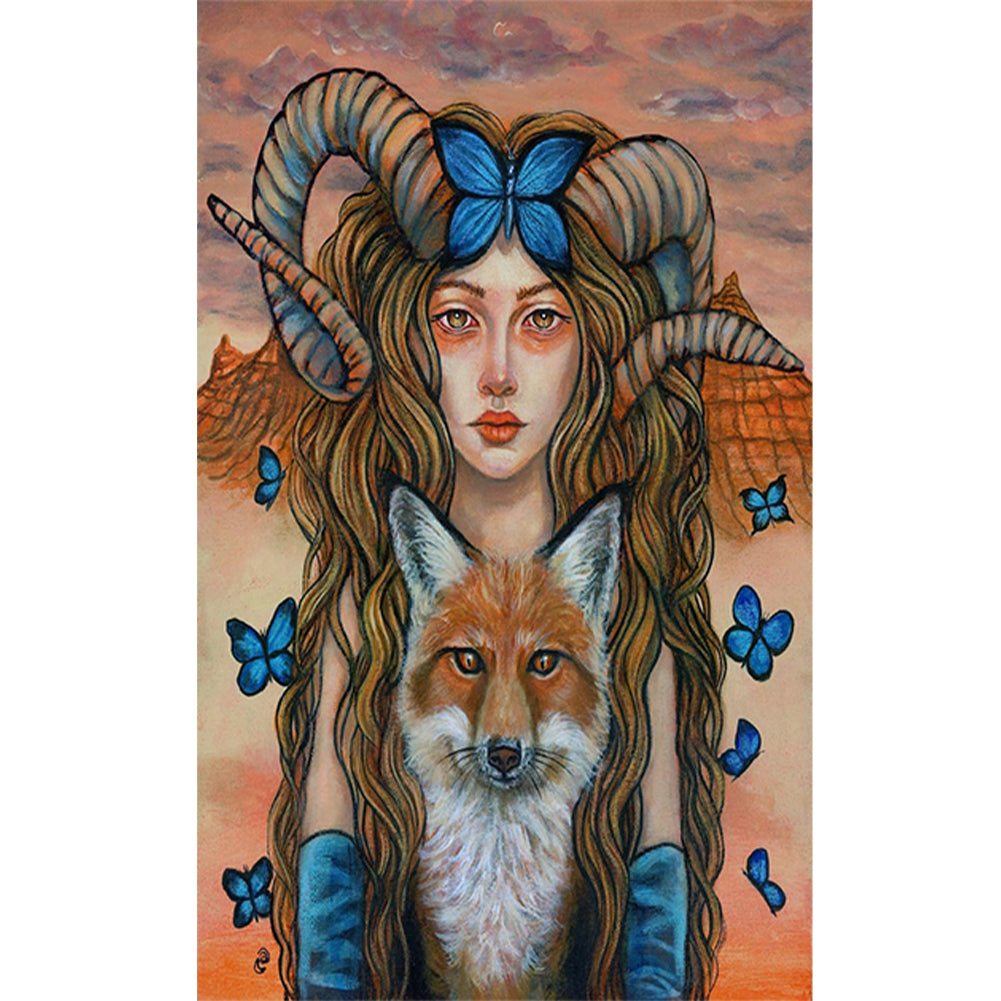 Beauty And The Animals 40*60CM(Canvas) Full Round Drill Diamond Painting