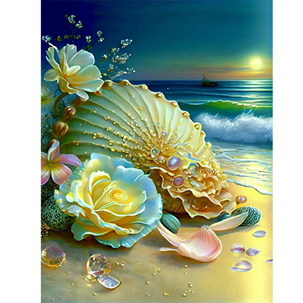 Dreamlike Beach Shells 30*40CM(Canvas) Full Round Drill Diamond Painting