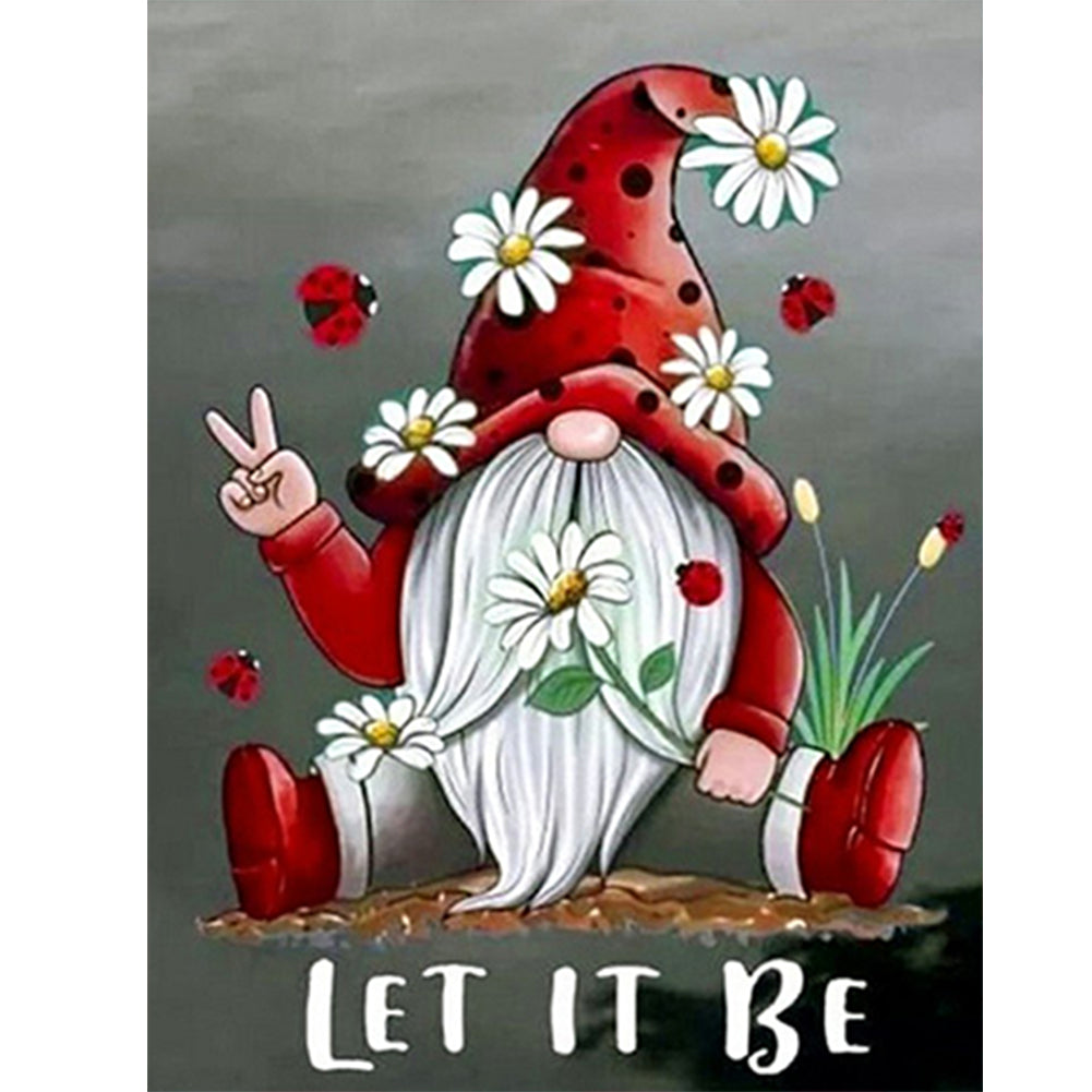Ladybug Gnome 50*60CM(Canvas) Full Square Drill Diamond Painting