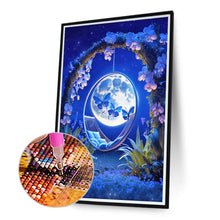 Load image into Gallery viewer, Butterfly And Flower Swing Under The Moon 40*60CM(Canvas) Full Round Drill Diamond Painting
