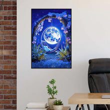 Load image into Gallery viewer, Butterfly And Flower Swing Under The Moon 40*60CM(Canvas) Full Round Drill Diamond Painting
