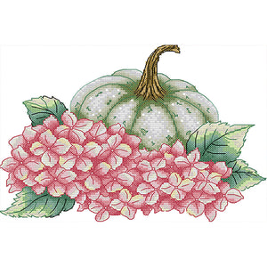 Joy Sunday - Pumpkins And Flowers - 28*20CM 14CT 2 Counted Cross Stitch