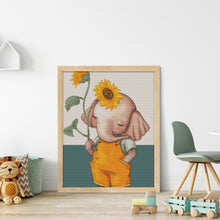 Load image into Gallery viewer, Huancan - Sunflower Elephant - 40*50CM 11CT 3 Stamped Cross Stitch

