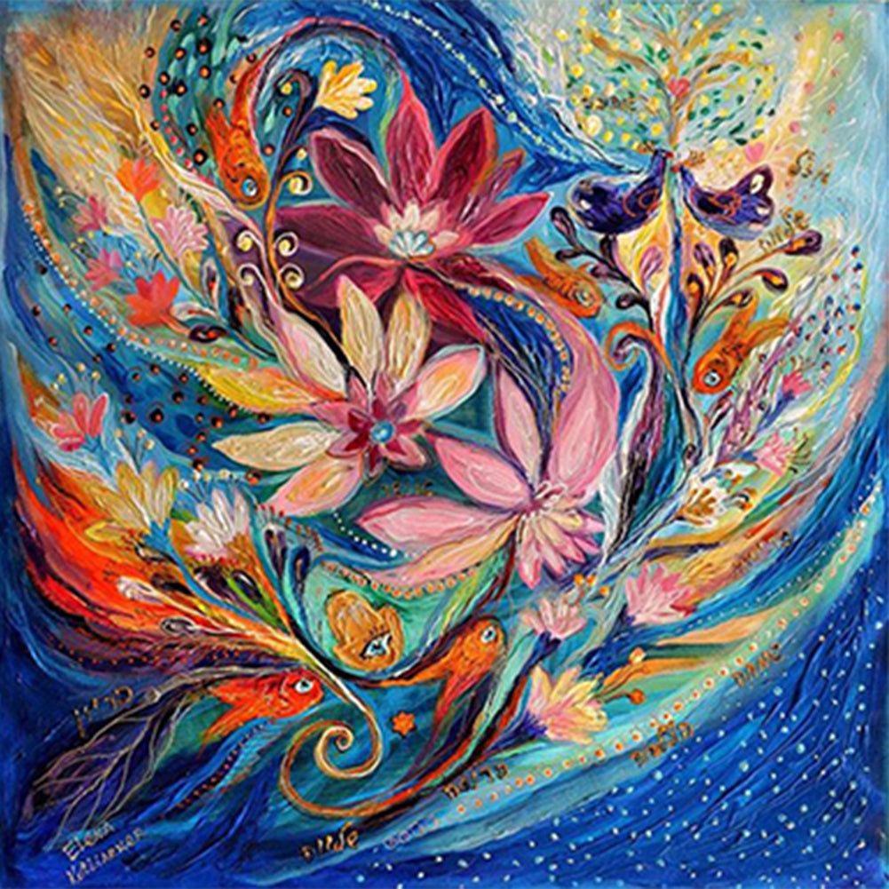 Colorful Flowers 40*40CM(Picture) Full Square Drill Diamond Painting