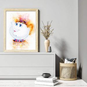 Huancan - Beauty And The Beast - Teapot Lady - 40*50CM 11CT 3 Stamped Cross Stitch
