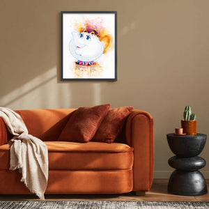 Huancan - Beauty And The Beast - Teapot Lady - 40*50CM 11CT 3 Stamped Cross Stitch