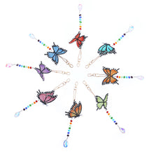Load image into Gallery viewer, 8pcs Diamond Painting Pendant Acrylic DIY Butterfly Point Drill Pendant for Gift
