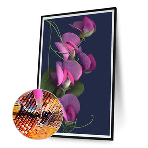 Phalaenopsis Orchid 40*80CM(Canvas) Full Round Drill Diamond Painting