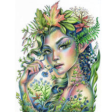 Load image into Gallery viewer, Green Plant Girl 30*40CM(Canvas) Full Square Drill Diamond Painting
