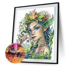 Load image into Gallery viewer, Green Plant Girl 30*40CM(Canvas) Full Square Drill Diamond Painting
