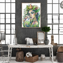 Load image into Gallery viewer, Green Plant Girl 30*40CM(Canvas) Full Square Drill Diamond Painting
