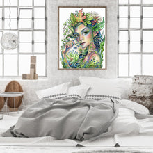 Load image into Gallery viewer, Green Plant Girl 30*40CM(Canvas) Full Square Drill Diamond Painting
