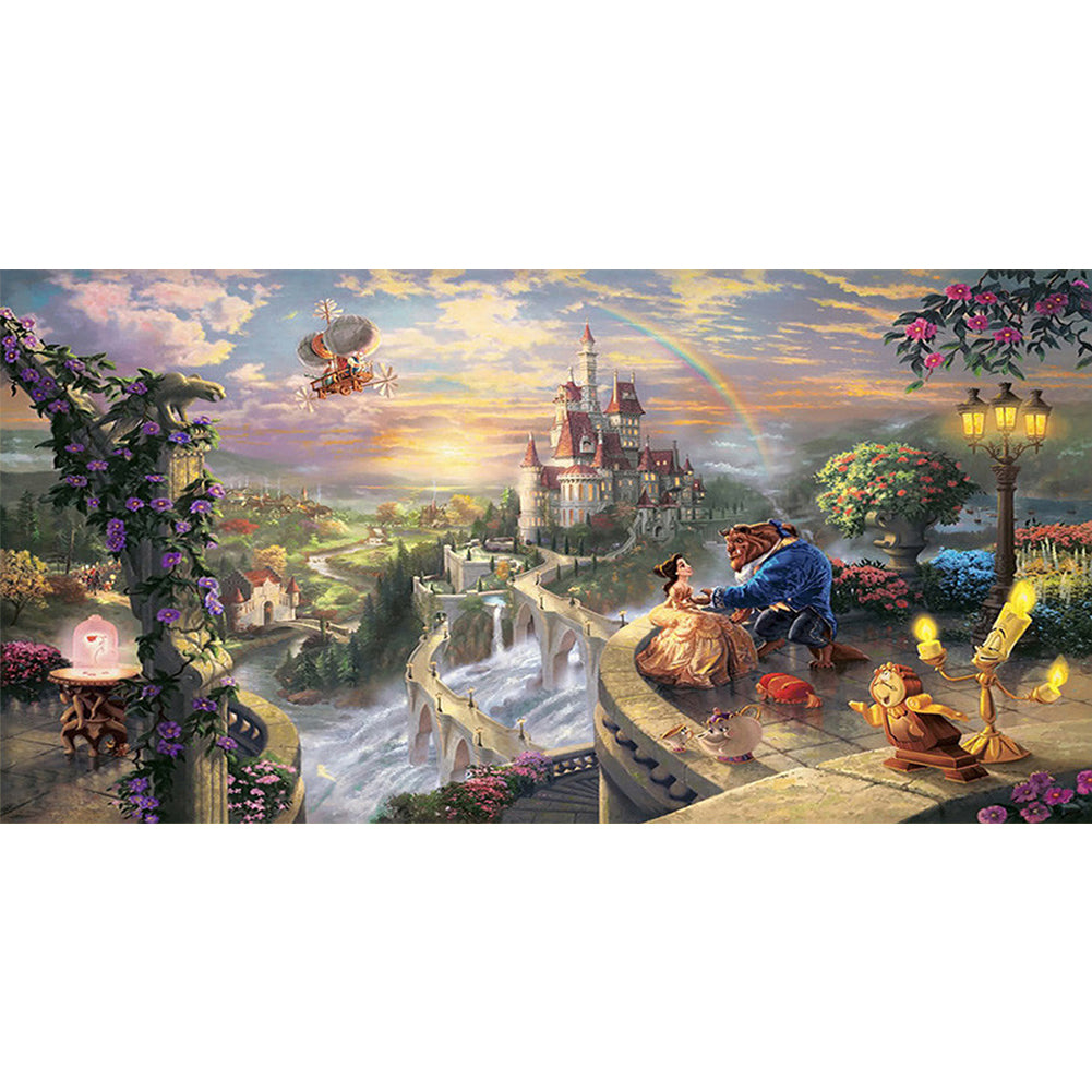 Beauty And The Beast 80*40CM(Picture) Full Square Drill Diamond Painting