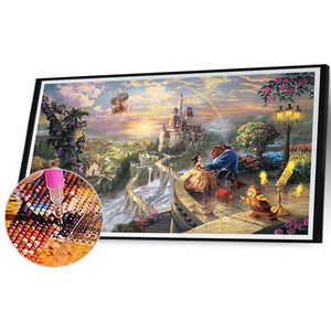 Beauty And The Beast 80*40CM(Picture) Full Square Drill Diamond Painting