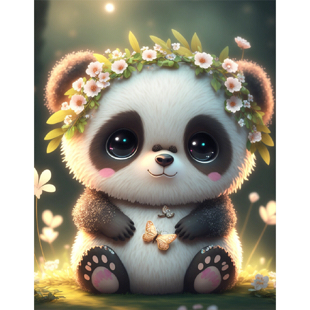 Dreamlike Panda 30*40CM(Canvas) Full Round Drill Diamond Painting