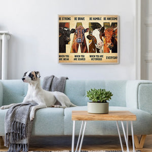 Farm Cow 60*40CM(Canvas) Full Round Drill Diamond Painting