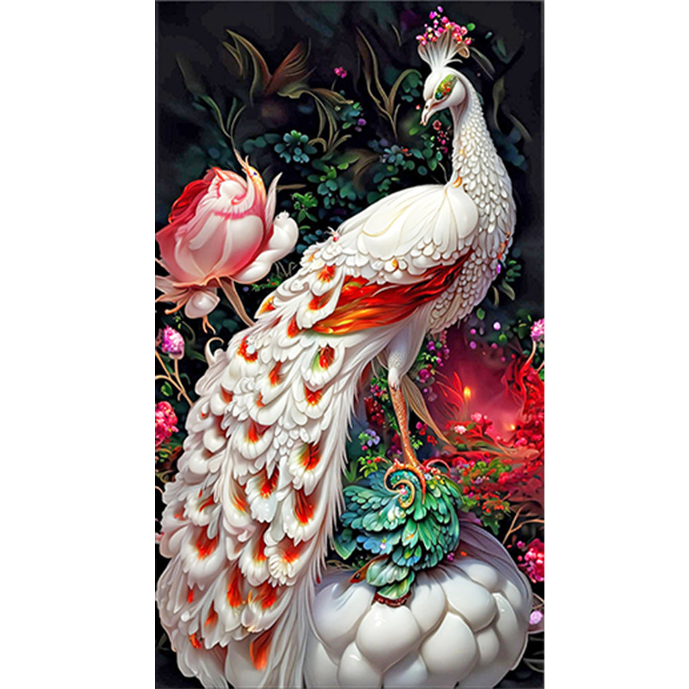 Peacock 40*70CM(Canvas) Full Round Drill Diamond Painting