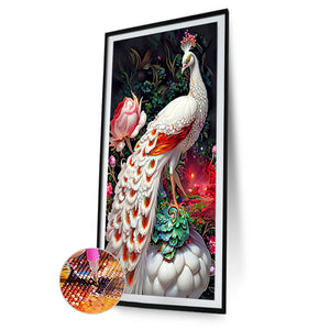 Peacock 40*70CM(Canvas) Full Round Drill Diamond Painting