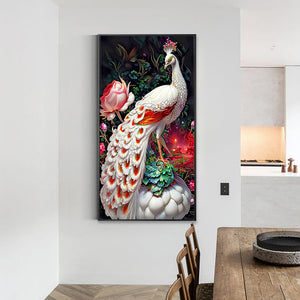 Peacock 40*70CM(Canvas) Full Round Drill Diamond Painting