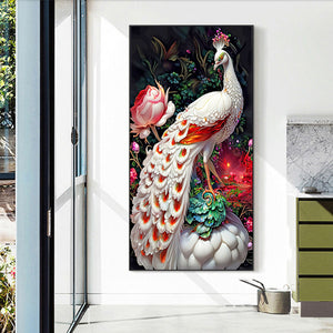 Peacock 40*70CM(Canvas) Full Round Drill Diamond Painting