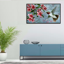 Load image into Gallery viewer, Hummingbird With Flower 50*30CM(Canvas) Full Round Drill Diamond Painting
