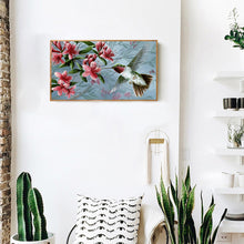 Load image into Gallery viewer, Hummingbird With Flower 50*30CM(Canvas) Full Round Drill Diamond Painting
