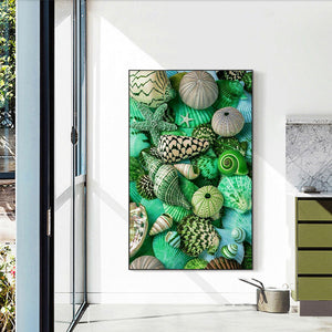 Seashells On The Beach 30*45CM(Canvas) Full Round Drill Diamond Painting