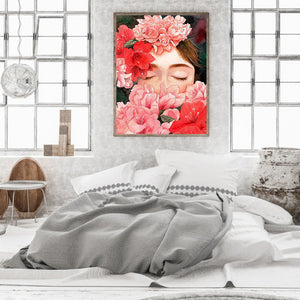Flower Girl 30*40CM(Canvas) Full Square Drill Diamond Painting