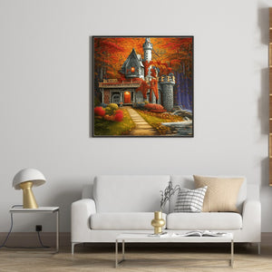 Maple Leaf Castle 40*40CM(Canvas) Full Square Drill Diamond Painting