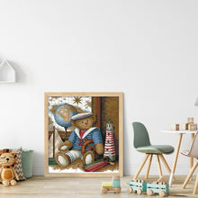 Load image into Gallery viewer, Joy Sunday - Sailor Bear - 34*38CM 14CT 2 Stamped Cross Stitch
