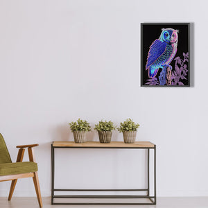 Owl 30*40CM(Canvas) Partial Special Shaped Drill Diamond Painting