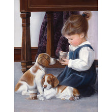 Load image into Gallery viewer, Little Girl And Dog 40*50CM(Canvas) Full Round Drill Diamond Painting
