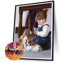 Load image into Gallery viewer, Little Girl And Dog 40*50CM(Canvas) Full Round Drill Diamond Painting
