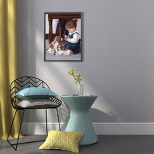 Load image into Gallery viewer, Little Girl And Dog 40*50CM(Canvas) Full Round Drill Diamond Painting
