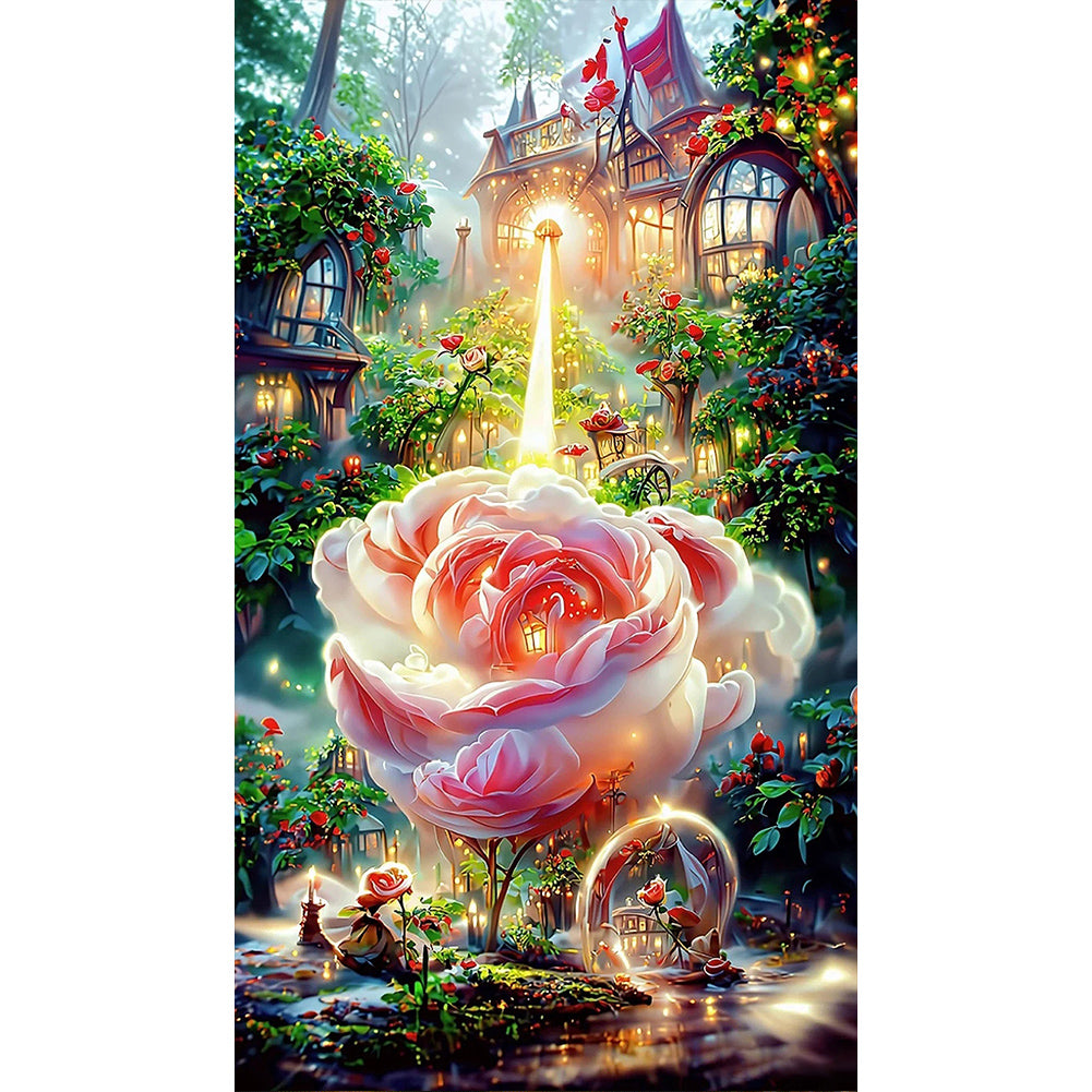 Dreamlike Roses 40*70CM(Canvas) Full Round Drill Diamond Painting
