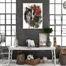Load image into Gallery viewer, Vine Skull Wolf Head 30*40CM(Canvas) Full Round Drill Diamond Painting
