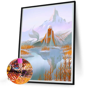 Mermaid In The Mountains And Seas 30*40CM(Canvas) Full Round Drill Diamond Painting