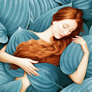 Sleeping Beauty 35*35CM(Canvas) Full Round Drill Diamond Painting