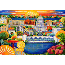 Load image into Gallery viewer, Sunset Over The City 60*45CM(Canvas) Full Round Drill Diamond Painting
