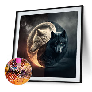 Wolf Yin-Yang Diagram 50*50CM(Canvas) Full Round Drill Diamond Painting
